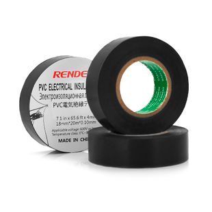 Ізоляційна стрічка RENDER чорна 0,10мм*18мм*20м температура -10+80&deg;C 2000V 10 шт в упак 2000000109428YT фото