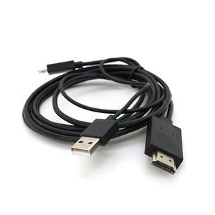 Конвертер MHL microUSB (тато) + USB (тато) =gt; HDMI(тато) 1.8м Black 4K/2K BOX 2000000104157YT фото