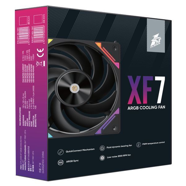 Вентилятор 1stPlayer XF7 Black (XF7-BK-1IN1) 553564DCL фото