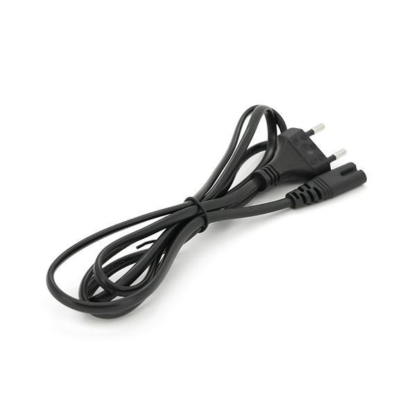 Кабель живлення 1.5m 0.5mm PC-184/2 CEE7/16-C7 2 pin (для побутової техніки) Black OEM Q650 2000000025070YT фото