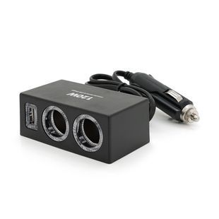 АЗП розгалужувач Olesson 1522 12V-2*12V+USB Black Blister 2000000306421YT фото