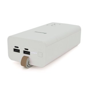 PowerBank Bunsey BY-40 30000mAh, Input: MicroUSB+Type-C, Output: 2USB/Type-C, QC22.5W/PD20W, White 5337D8F09926 фото