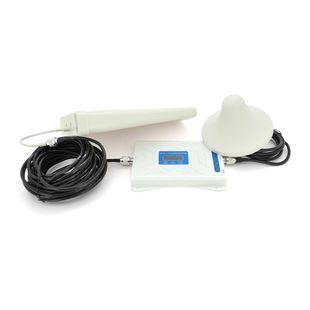 Комплект підсилювач GSM305-3G-4G 900/1800/2100МГц Підсилювач трьохдіапазонний антена прийому 10м кабелю антена ретрансляції 3 метра White 2000000227504YT фото