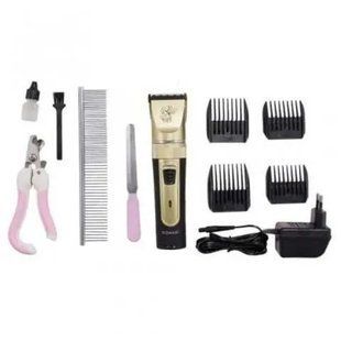 Набор для груминга Pet Grooming Hair Clipper Kit триммер для животных аккумулятор 1200 mAh 120 мин работы 4 насадки eve1094 фото