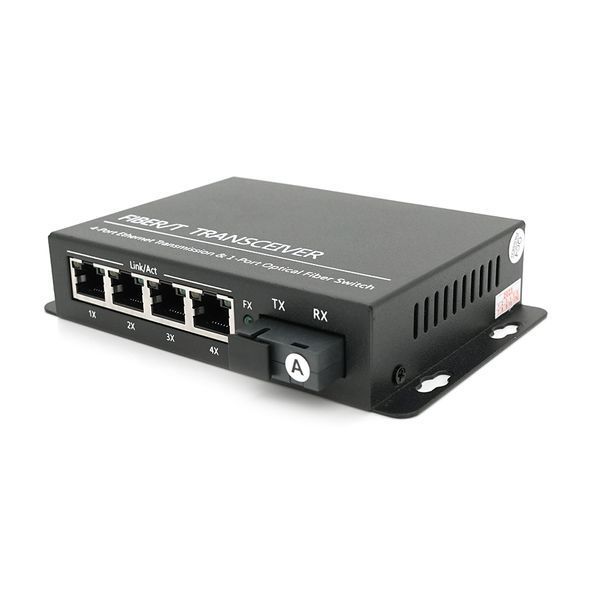 Медіаконвертер ONV 4xRJ45 100М + 1xSC одномодовий до 20 км 2000000338538YT фото