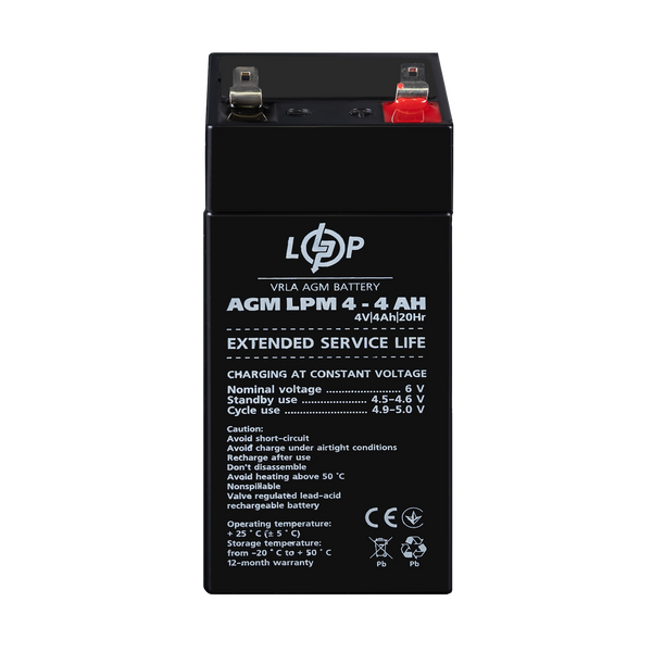 Аккумулятор AGM LPM 4V - 4 Ah 43C3ACF26A7D фото