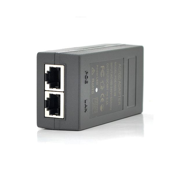 POE инжектор 48V 0.5A (24Вт) с портами Ethernet 10/100Мбит/с, без кабеля питания 839DE8770265 фото