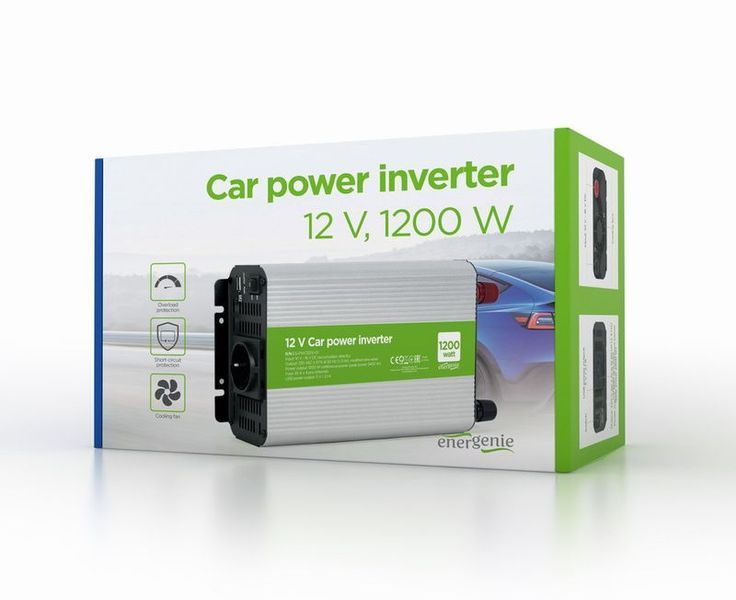Автомобільний інвертор EnerGenie EG-PWC1200-01, на 1200 Вт 1605275EDG фото