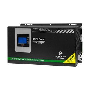 Гибридный низкочастотный инвертор Kraft KRF-LFWIM-6KW/48V-60A, 6 кВт, 1Ф, правильная синусоида 42-00090TRIN фото