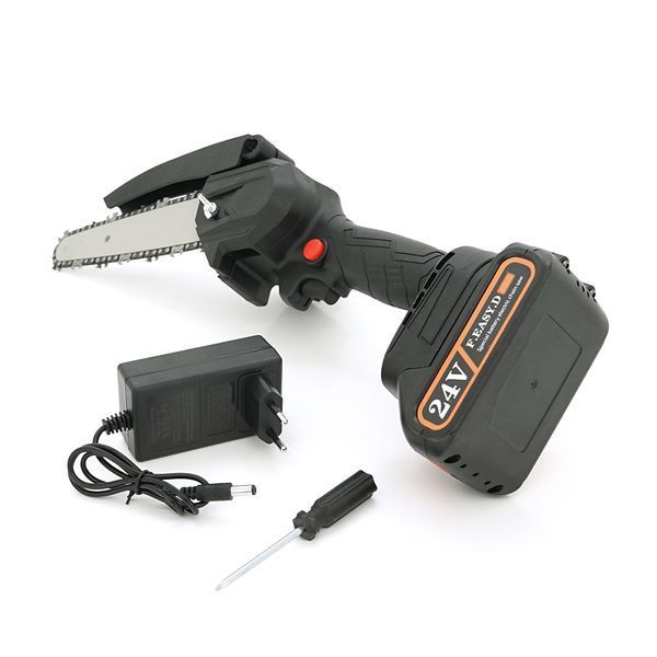 Аккумуляторная цепная пила Mini Chain Saw 15cm, 24V, зарядное+акумулятор, Case 2000000362335YT фото