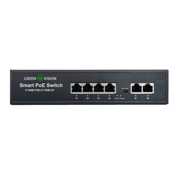 Комутатор мережевий POE GV-006-D-04+2P 9442LP фото