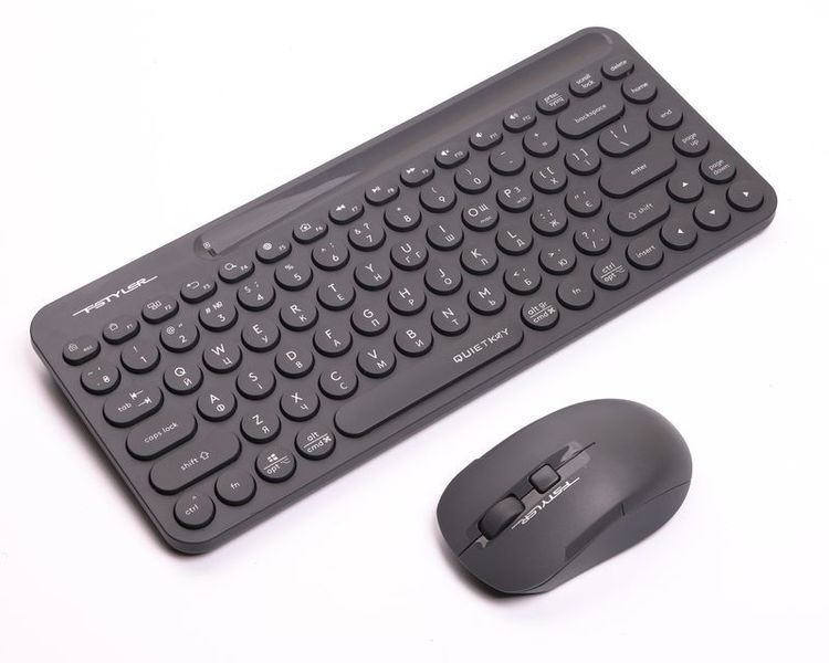 Комплект бездротовий клавіатура з мишою A4Tech Fstyler FG3200 Air2 (Grey), сірий колір 1607078EDG фото