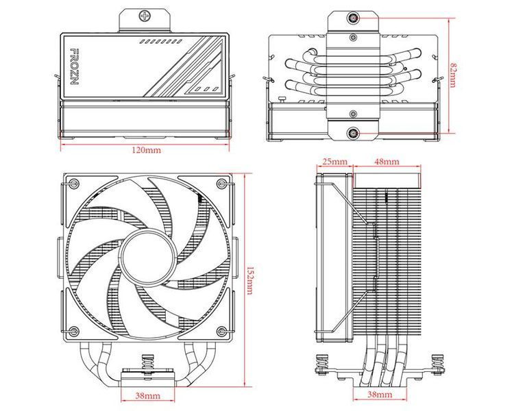 Кулер процессорный ID-Cooling Frozn A410 Black 491846DCL фото