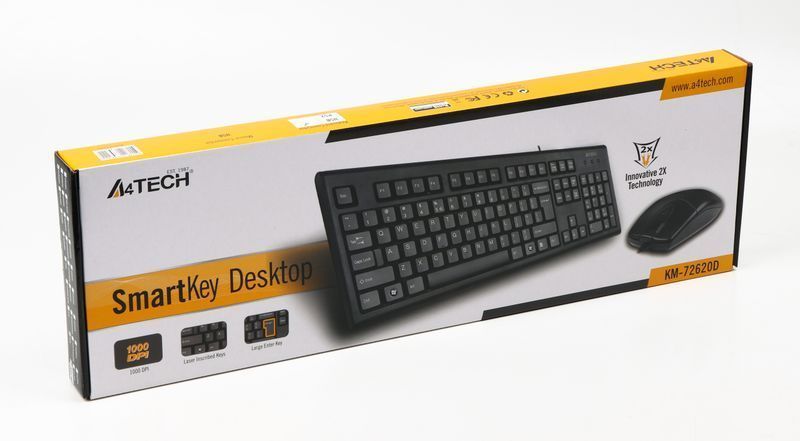 Комплект KM-72620D USB, клавиатура KM-720 + оптическая мышь OP-620D, цвет черный 1603684EDG фото