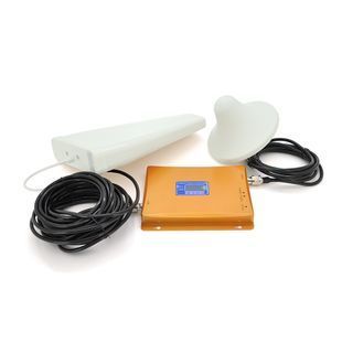 Комплект підсилювач GSM203-3G-4G 900/1800МГц Підсилювач двохдіапазонний антена прийому 10м кабелю антена ретрансляції 3 метра Gold 2000000227498YT фото