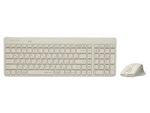 Комплект беспроводная клавиатура с мышью A4Tech Fstyler FG2400 Air (Beige), цвет бежевый 1606372EDG фото