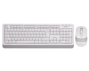 Комплект беспроводная клавиатура с мышью A4Tech Fstyler FG1010, белый+серый цвет 1604216EDG фото