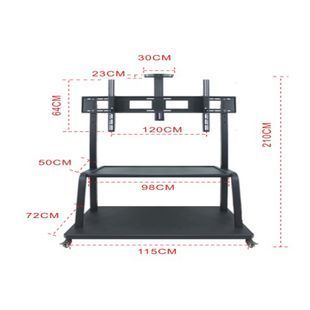 Кронштейн для TV PiPo PP-2100A 40quot;-70quot;-100quot; до 65кг без нахилу Black + стійки в комплекті Box 2000000006185YT фото