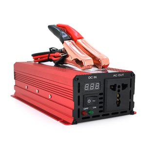 Инвертор напряжения ST1600CP (DC:800W), 12/220V с аппроксимированной синусоидой, 1 универсальная розетка, крокодилы, BOX 9262F090DEF6 фото