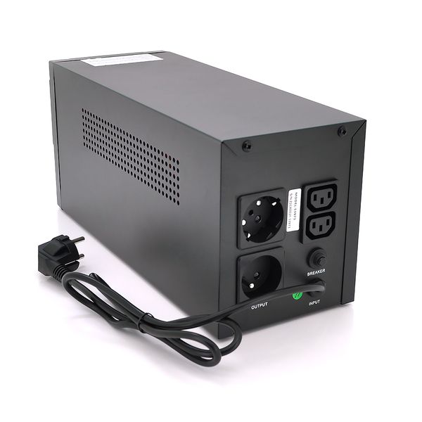 ИБП Qoltec QLT1200 (720W) Proxima-L, LED, AVR, 3st, 2xSCHUKO socket, 2x12V7Ah, metal Case 4125982481E4 фото