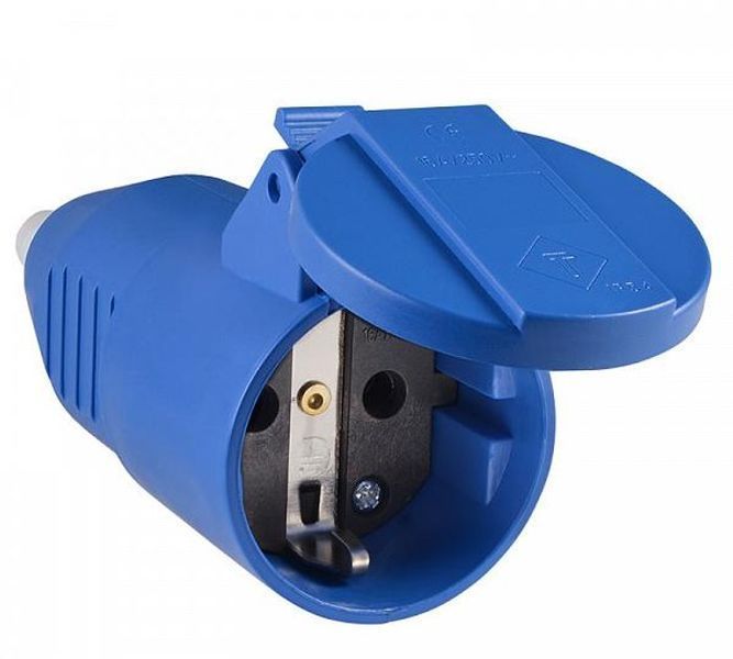 Розетка (гніздо) переносна e.socket.pro.2.16, 2п., 230В, 16А (212) біла E.Next p012022 106444KAPR фото