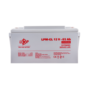 Акумулятор гелевий LPM-GL 12V - 65 Ah 1EEE948AA088 фото