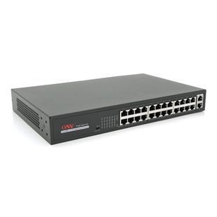 24х портовый PoE комутатор ONV-H1024PLS 24 порта РоЕ 100 Мбіт + 2 Uplink 1000 Мбіт, до 250м, IEEE802.3af/at , общая мощность 250Вт 2000000272849YT фото