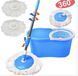 Турбо-швабра з відром і віджимом 360&deg; Spin Mop телескопічна ручка 77&ndash;115 см 10 л мікрофібра eve1120 фото 2
