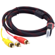 Кабель HDMI&ndash;3 RCA 1,5 м в тканинній оплітці пасивний eve1950 фото 1