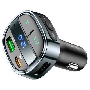 FM-модулятор HOCO E70 чорний Bluetooth 5.0 USB зарядка 3.1A 2880000418122YT фото
