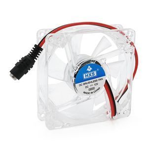 Кулер корпусний Merlion HXS 8025 80x80x25mm RPM 1900&plusmn;10% 12V/0.15A 5,5*2,5 female прозорий OEM 2000000336732YT фото
