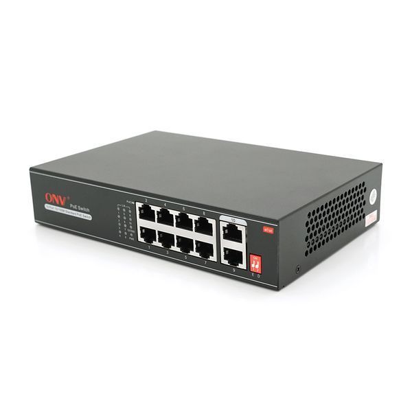 8 портовий PoE комутатор з автоперезапуском ONV-H1108PLD 8хРоЕ 100 Мбіт + 2хUplink 100 Мбіт до 250м IEEE802.3af/at загальна потужність 120Вт 2000000272825YT фото