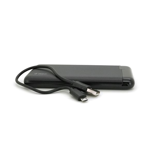 PowerbankTtec 10000mAh, LCD, Output: 2*USB + Type-C, 10,5W, Black, Q30 CDE65C0156E2 фото