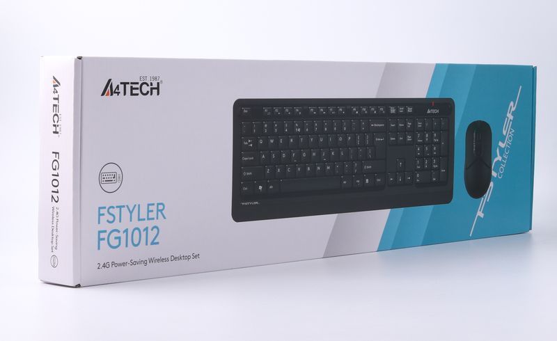 Комплект бездротовий клавіатура з мишою A4Tech Fstyler FG1012, колір чорний 1605286EDG фото