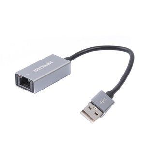 Адаптер Maxxter NEA-U2-01, з USB на Ethernet, 100 Mbps, метал, темно-сірий 1605101EDG фото
