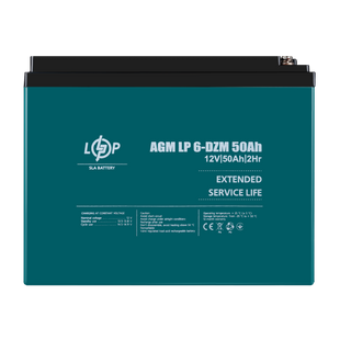Тяговый свинцово-кислотный AGM аккумулятор LP 6-DZM-50 Ah 10063LP фото