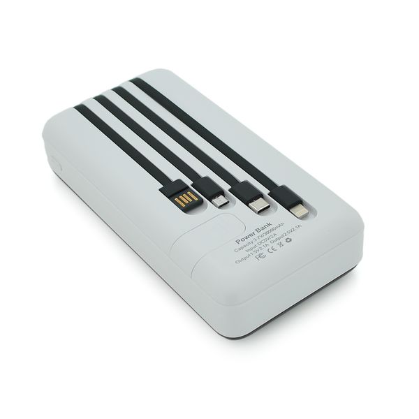 PowerBank Bix-30000mAh, Input: MicroUSB+Type-C, Output: 4USB/Type-C/MicroUSB/Lightning, QC22.5W/PD20W, White 96E083EAEB14 фото