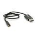 Переходник для наушников VegGieg V-K201 USB2.0(M)-Jack3.5(F), Black, Box 2000000336640YT фото 1