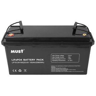 Літієва акумуляторна батарея Must LP15-24100 25.6В 100А&bull;ч 99-00023553VIAT фото
