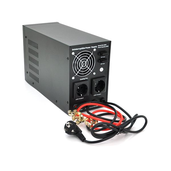 ДБЖ з правильною синусоїдою Ritar SK-800VA (500W), DC: 145-275V, AC: 230V, LCD-дисплей, 2Shuko socket, 12V, під зовнішню батарею, струм заряду 10/15А, Q2 487088CBEC34 фото