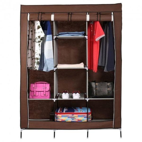 Портативна тканинна шафа для одягу 8 полиць Storage Wardrobe 135&times;42&times;174 см eve1025 фото