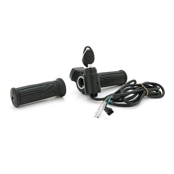 Ручка газу з ключем для електровелосипеда 12-72V+вольтметр, пластмаса, Box 2000000363004YT фото