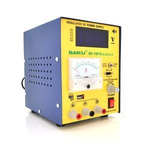 Блок живлення з цифровою індикацією BAKKU BK 1501D (15 вольт 1 ампер, захист від кз) 2000000029160YT фото