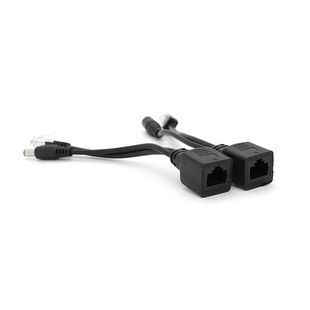 POE инжектор пассивный (пара) 802.3at (30Вт) с портами Ethernet 10/100Mbps, black, OEM Q50 2000000088631YT фото