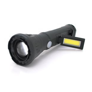 Ліхтарик ручний LATERNA JPL-2182A 5W CREE Q5 + COB Zoom 2+1 режим вбудований акум IP40 200х65х40 Blister 2000000293493YT фото
