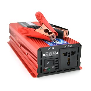 Инвертор напряжения DA-2200M (DC:1100W), 12/220V с аппроксимированной синусоидой, 1 универсальная розетка, клеммные провода, Q10 FB5AFCEC0CD7 фото