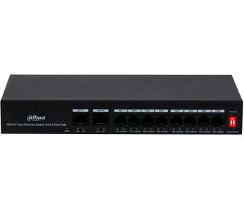 8-портовый коммутатор с 8 РоЕ портами + 2x RJ45 (10/100M) DH-PFS3010-8ET-65 8CEE84E02D47 фото