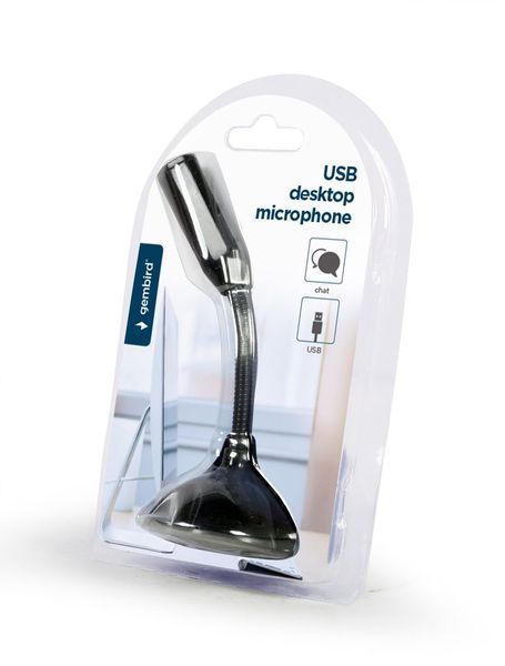 Микрофон настольный MIC-DU-02, USB-подключение, черный цвет 1605126EDG фото