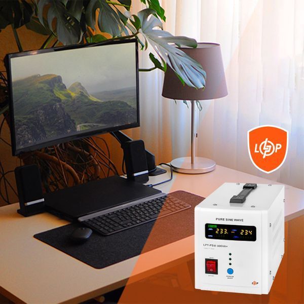 ДБЖ з правильною синусоїдою 12V LPY-PSW-800VA+(560Вт)5A/15A 4153LP фото