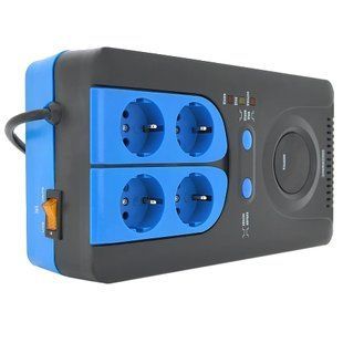 Стабилизатор напряжения релейный 4xShuko, DC140-260V, AC220&plusmn;8%, BOX Green Wave Winchester 500VA (350Вт) 99-00018144VIAT фото